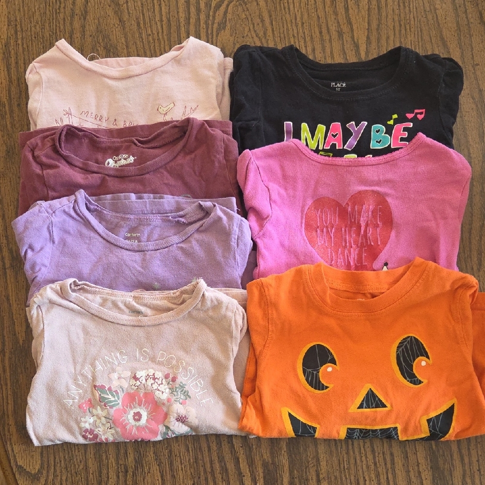 Bundle Of 7 Girls Long-Sleeve Tops